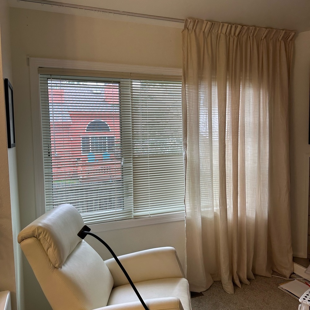 Pinch pleated curtains